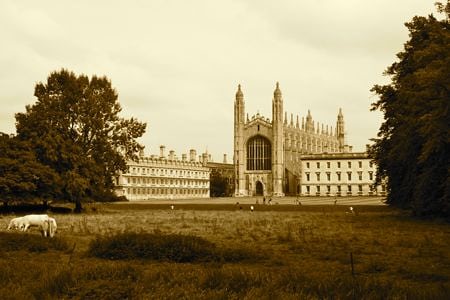 The Chapel at King's College Cambridge viewed from the back